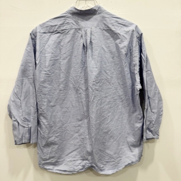 J. Crew Women’s Stripe Mandarin Collar Shirt Button Down Blue White - Picture 2 of 5